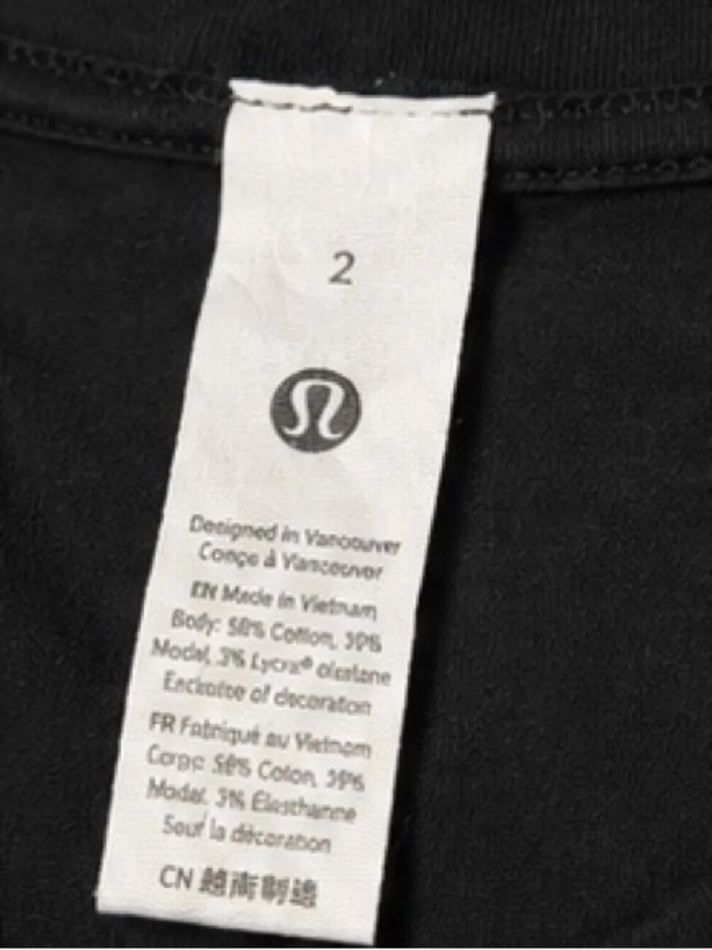 lululemon athletica Black Short Sleeve Women's Crew Tee
